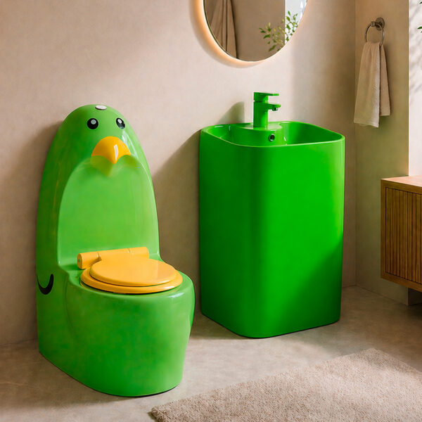 Авторський дитячий унітаз та умивальник Green